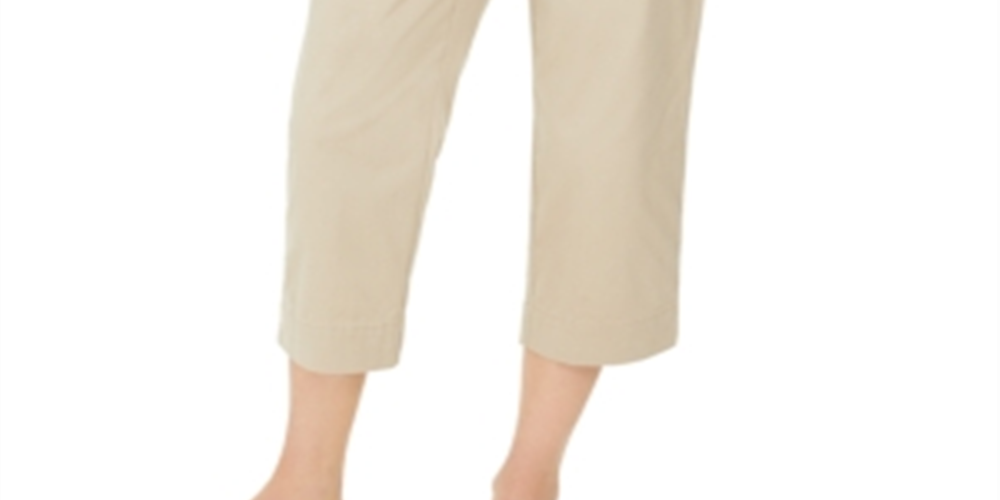 Calça curta de sarja feminina Charter Club, bege, tamanho 12