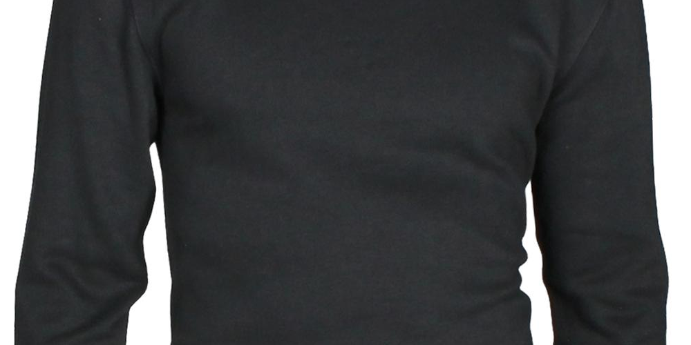 Camisa de pijama masculina Polo Ralph Lauren de lã escovada, preta, tamanho médio