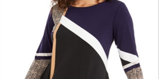 Túnica Alfani Feminina Estampada Alta Baixa Preta Tamanho X-Grande