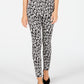 Calça skinny feminina com estampa de leopardo da INC International Concepts, preta, tamanho 8