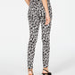 Calça skinny feminina com estampa de leopardo da INC International Concepts, preta, tamanho 8