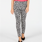 Calça skinny feminina com estampa de leopardo da INC International Concepts, preta, tamanho 8