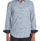 Camisa Masculina Tallia com Estampa de Lantejoulas e Botões para Performance, Cinza, Tamanho Médio