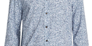 Camisa Masculina Tallia com Estampa de Lantejoulas e Botões para Performance, Cinza, Tamanho Médio
