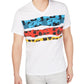Camiseta gráfica masculina INC, branca, tamanho médio