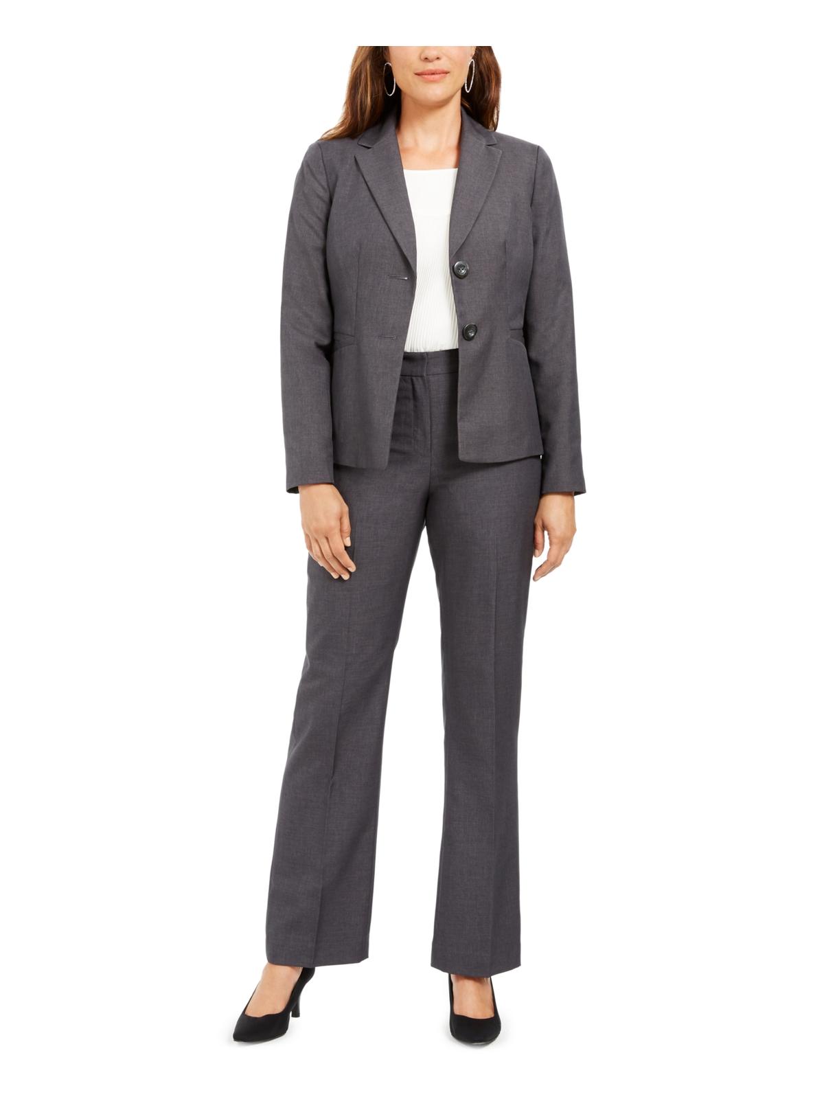 Le Suit Terno Feminino para Carreira e Negócios Cinza Tamanho 8