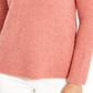 Suéter feminino Alfani com gola falsa e bouclé, rosa, tamanho extrapequeno