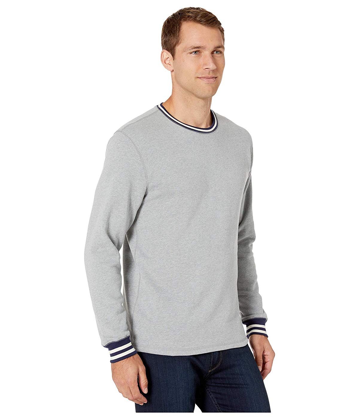 Camisa de pijama masculina Polo Ralph Lauren de lã escovada, cinza, tamanho pequeno
