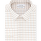 Camisa social masculina Calvin Klein Slim Fit com gola elástica e xadrez, laranja, tamanho 15,5 x 34 x 35