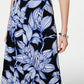 Saia envelope floral longa JM Collection feminina, preta, tamanho pequeno