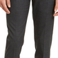 Calça social skinny Calvin Klein Window Pane masculina, preta, tamanho 34x30