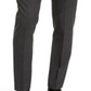 Calça social skinny Calvin Klein Window Pane masculina, preta, tamanho 34x30