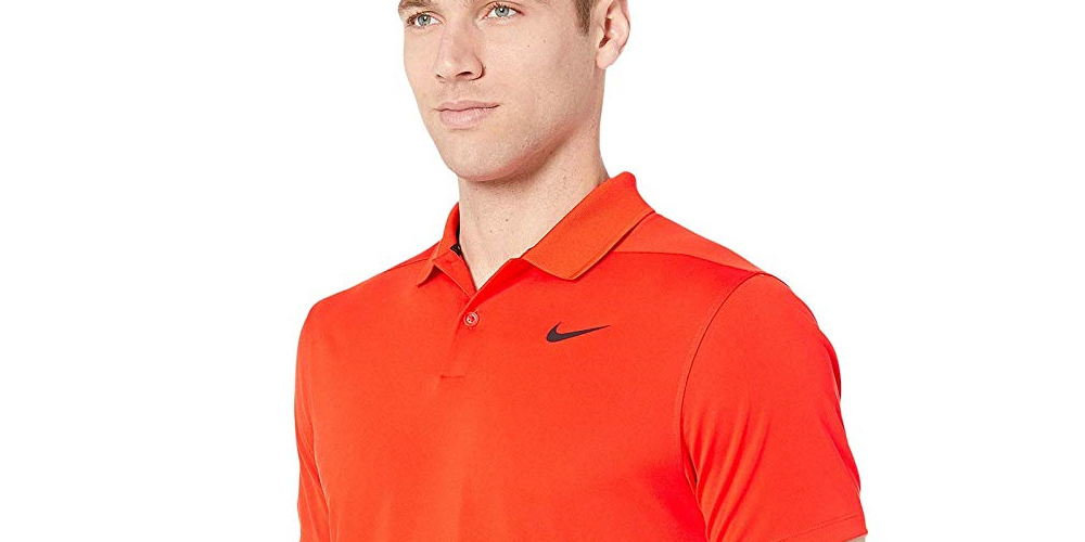 Camisa polo Nike masculina com gola lisa laranja tamanho pequeno