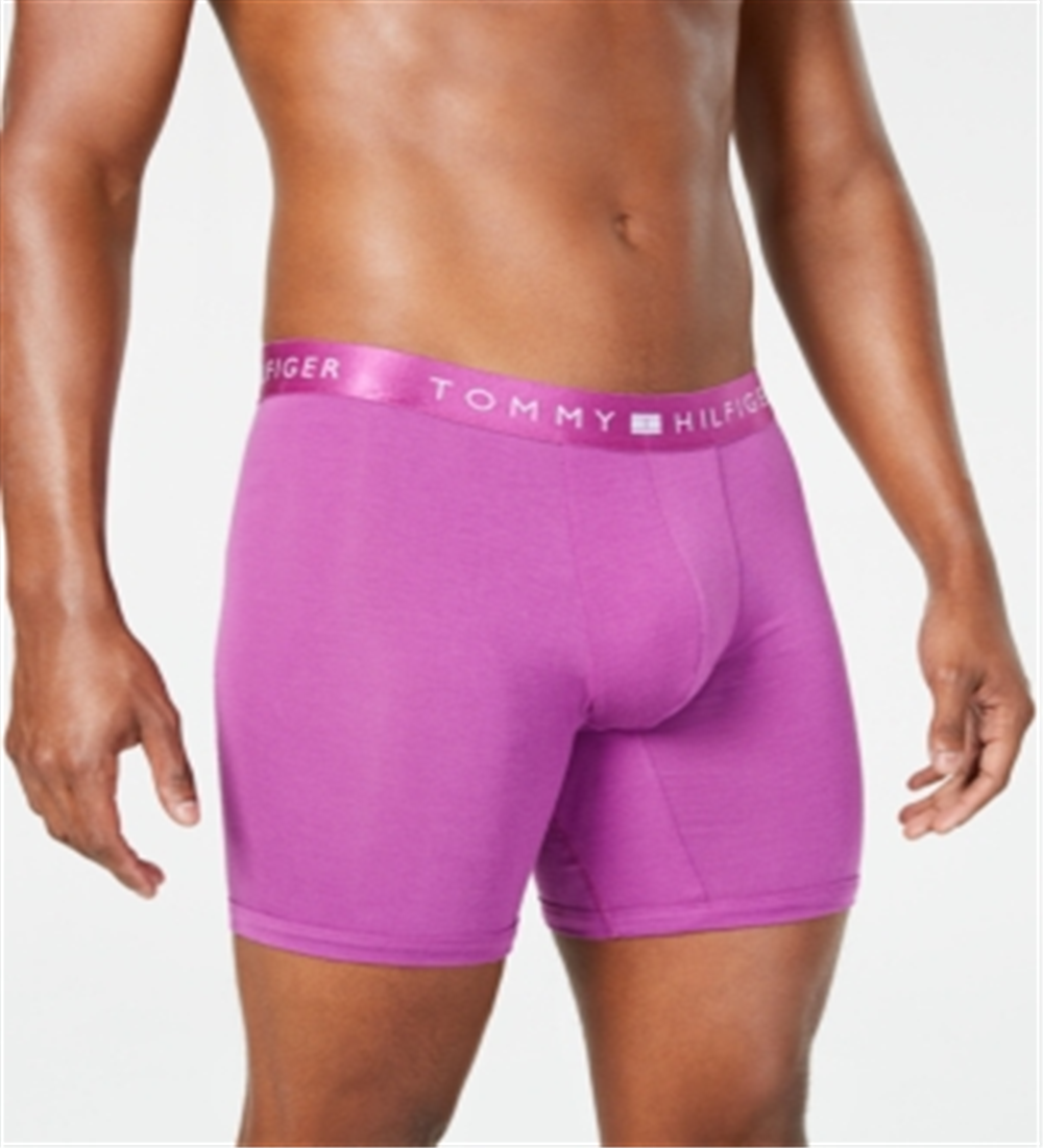 Cueca Boxer Tommy Hilfiger Masculina com Logo Rosa Tamanho P