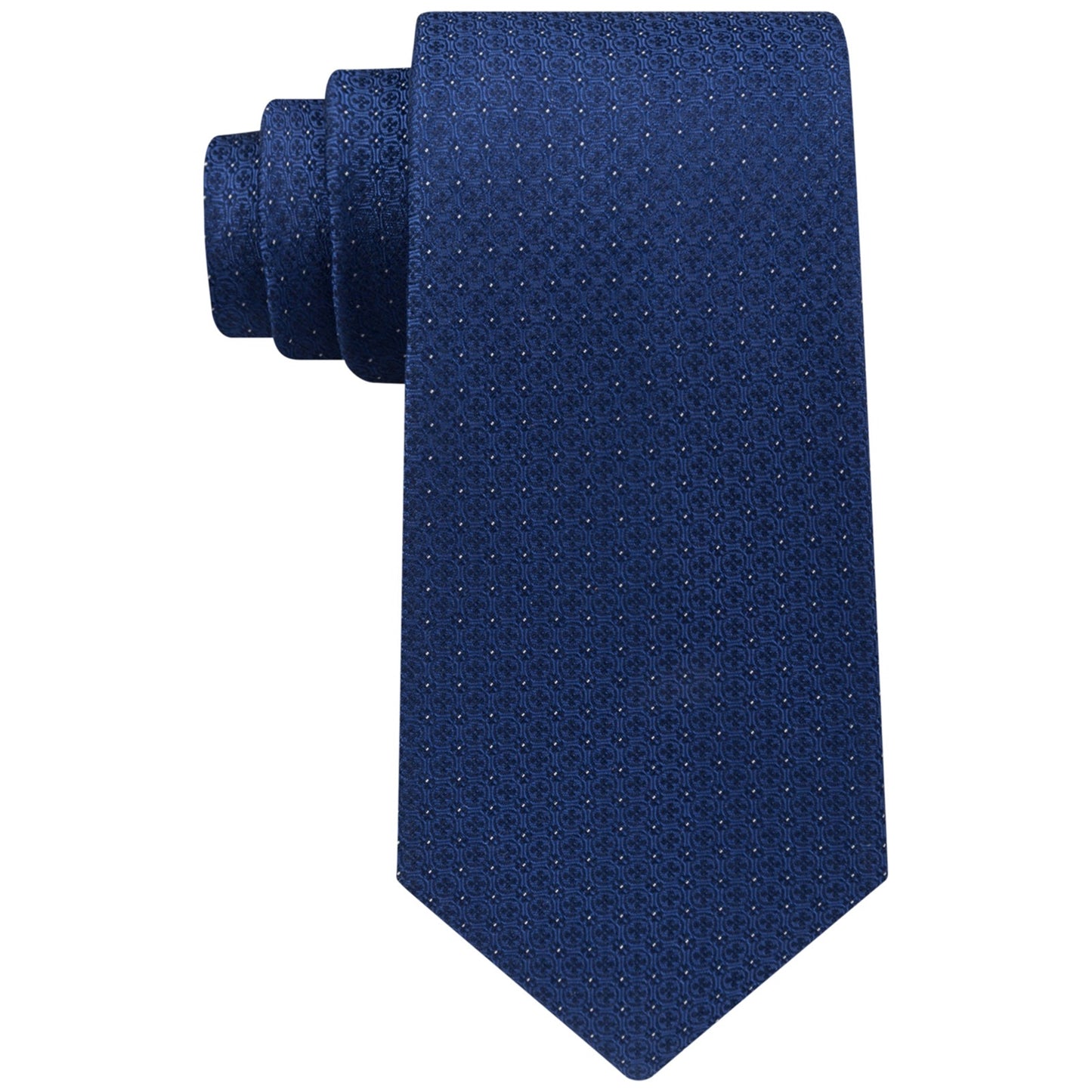 Gravata Calvin Klein Masculina Medalhão Filetto Azul Tamanho Regular