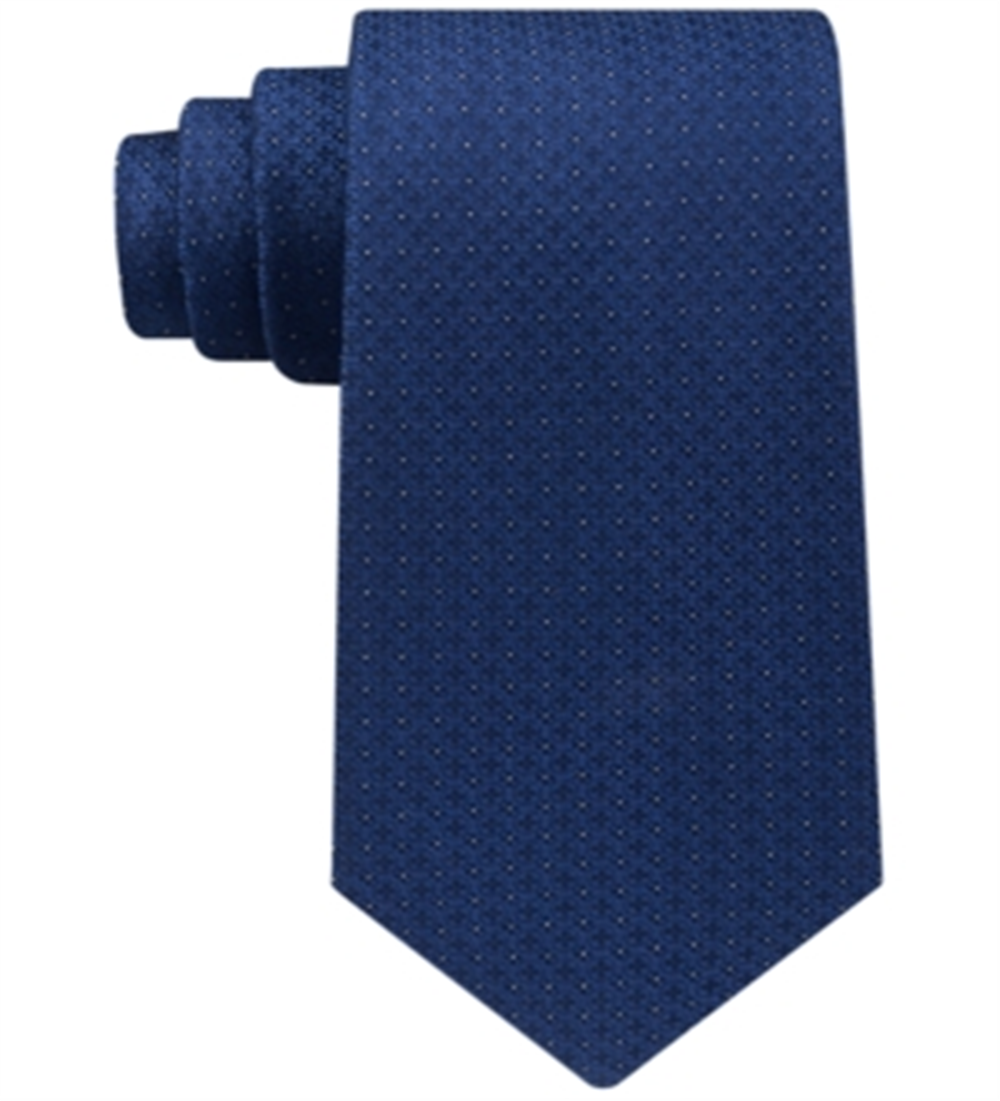 Gravata Calvin Klein Masculina Medalhão Filetto Azul Tamanho Regular