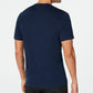 Camiseta masculina INC com caveira derretida e contas, azul, tamanho grande