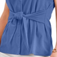 Blusa feminina sem mangas com amarração frontal Charter Club, azul, tamanho XS