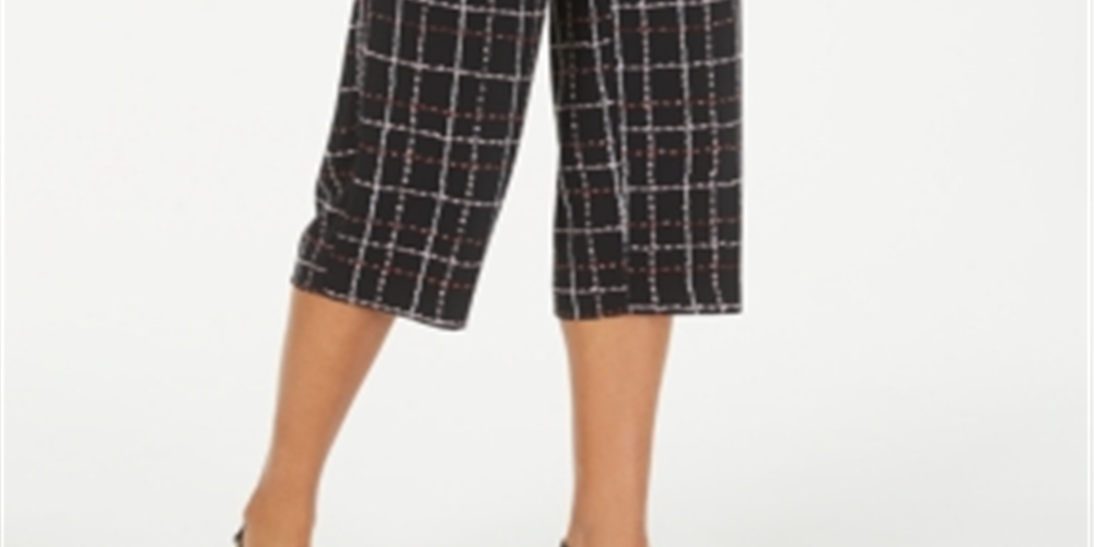 Calça cropped estampada feminina Adidas preta tamanho 12