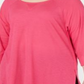 Blusa Calvin Klein Feminina Manga 3/4 Ombro Frio Gola Quadrada Hi Lo Roxa Tamanho 3X