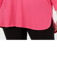 Blusa Calvin Klein Feminina Manga 3/4 Ombro Frio Gola Quadrada Hi Lo Roxa Tamanho 3X