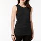 Blusa de malha feminina Alfani, lisa, elástica, preta, tamanho pequeno