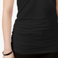 Blusa de malha feminina Alfani, lisa, elástica, preta, tamanho pequeno