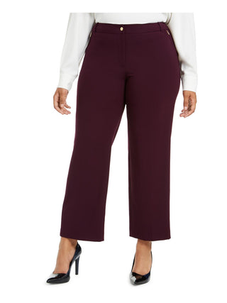 Calça social feminina Calvin Klein Business Workwear Plus, roxa, tamanho 22W