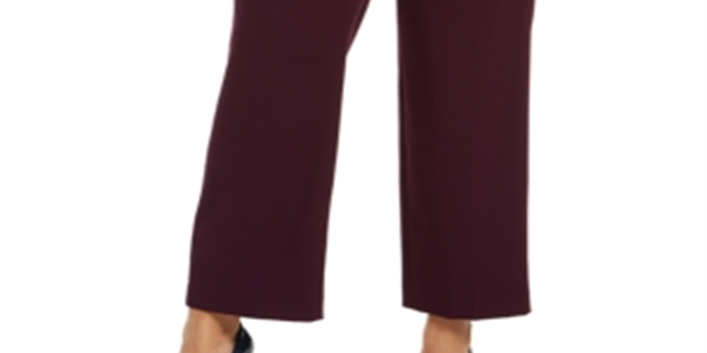 Calça social feminina Calvin Klein Business Workwear Plus, roxa, tamanho 22W