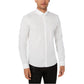 Camisa masculina Hugo Boss Hardware Tip com botões, branca, tamanho pequeno