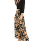 INC Vestido Feminino Floral Manga Longa Gola V Comprimento Total + Vestido Flare Preto Tamanho 4