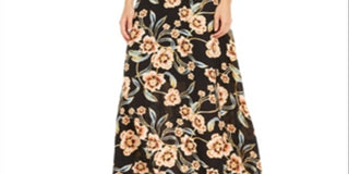 INC Vestido Feminino Floral Manga Longa Gola V Comprimento Total + Vestido Flare Preto Tamanho 4