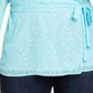 Charter Club Plus Size Feminino Texturizado Sobrepeliz Azul Tamanho 2X