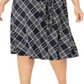 Vestido midi plus size sem mangas Charter Club feminino azul tamanho 3X