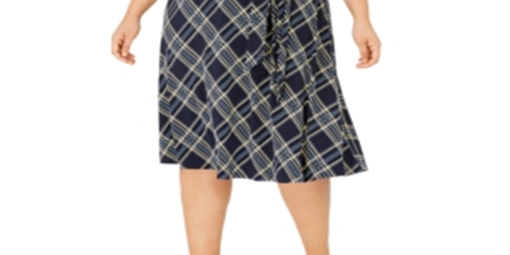 Vestido midi plus size sem mangas Charter Club feminino azul tamanho 3X