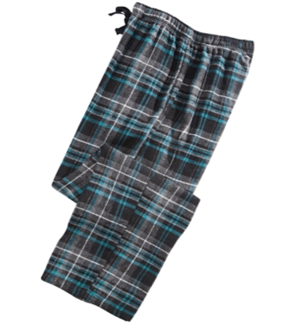 Calça de pijama de flanela xadrez masculina Perry Ellis, preta, tamanho pequeno