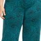 Calça feminina estampada plus size Ny Collection, verde, tamanho 3X