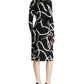 Vestido ralph lauren feminino estampado, manga comprida, decote em V, comprimento até o joelho, preto, tamanho 10 P