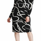 Vestido ralph lauren feminino estampado, manga comprida, decote em V, comprimento até o joelho, preto, tamanho 10 P