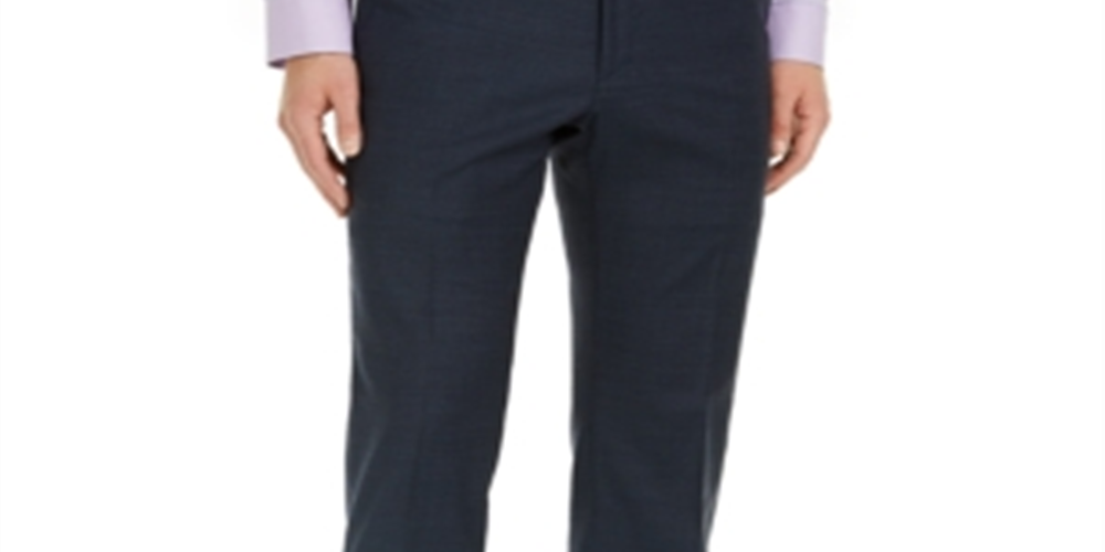 Calça de terno Tommy Hilfiger masculina Modern-Fit azul marinho Mini Grid THFlex tamanho azul marinho 44x30