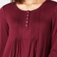 Blusa Pintuck Feminina Style &amp; Co Vinho Tamanho Petite M