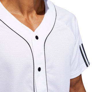 Camisa de beisebol esportiva masculina Adidas, verde, tamanho grande