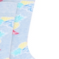 Meias florais masculinas Bar III S azuis tamanho 10-13