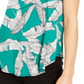 Camiseta feminina estampada Alfani verde tamanho X-Large