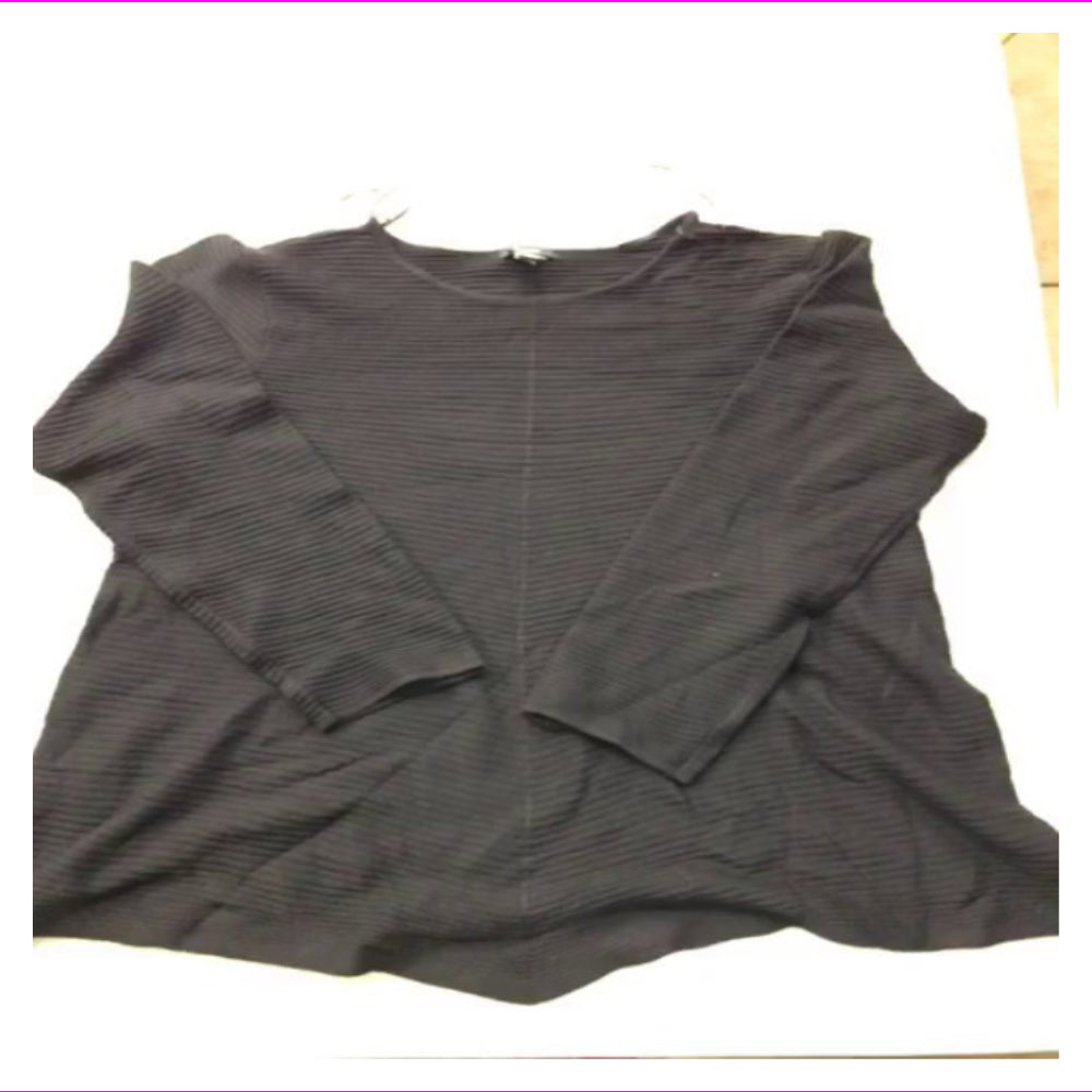 Suéter Alfani Feminino com Detalhe de Botão de Pressão e Canelado Preto Tamanho X-G