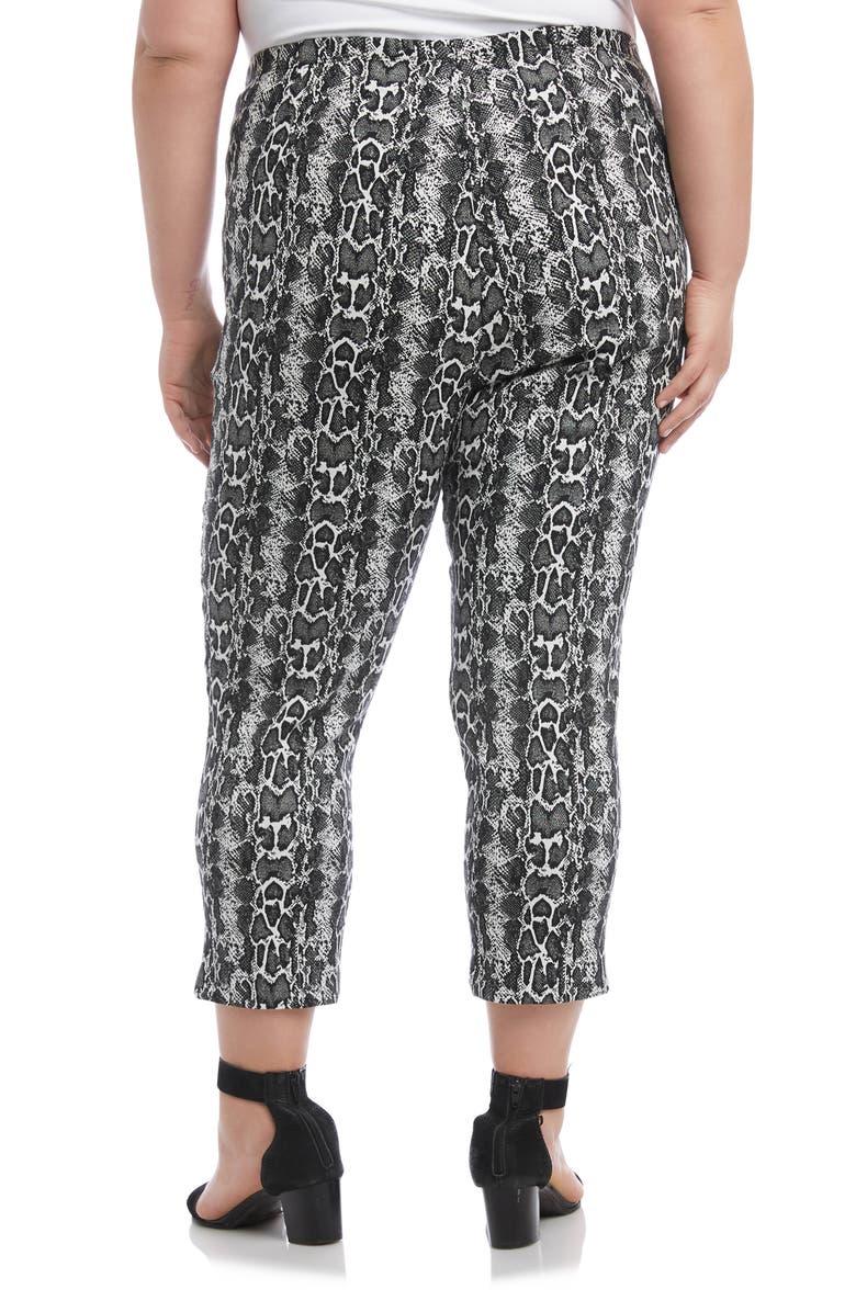 Calça Piper com estampa de cobra feminina Karen Kane, preta, tamanho 3X