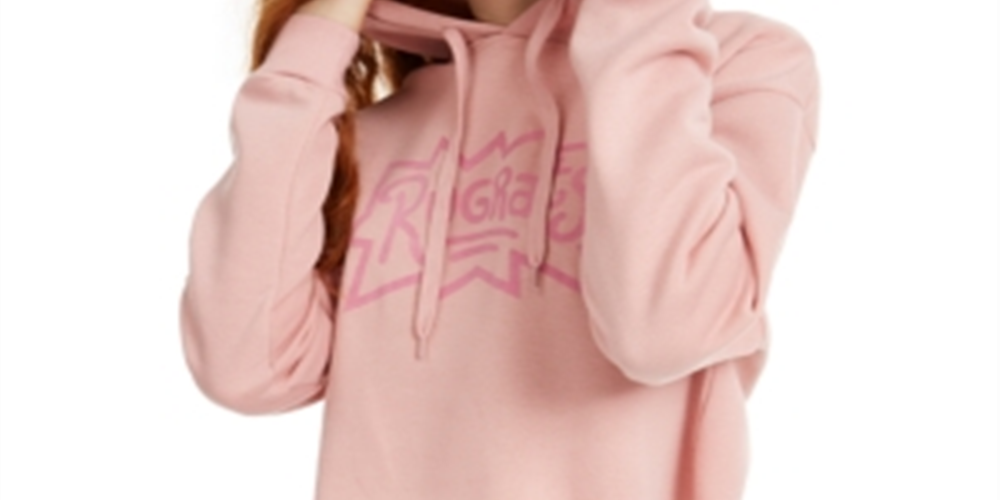 Moletom com capuz curto Rugrats da Warner Brothers Juniors - Rosa Blush, tamanho grande
