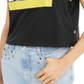 Regata curta feminina Levi's Graphic, preta, tamanho médio