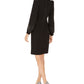 Vestido Calvin Klein Feminino Bainha Ombros Bufantes Enfeitado Preto Tamanho 10