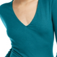 Blusa canelada feminina INC Tahitian Tide Green tamanho pequeno